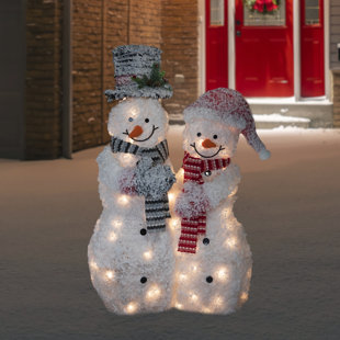 Lighted Snowman Outdoor Vintage | Wayfair